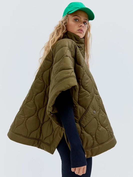 Loose cape-style half sleeved jacket